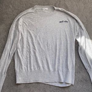 Crew Neck Sweater “good vibes” Embroidered